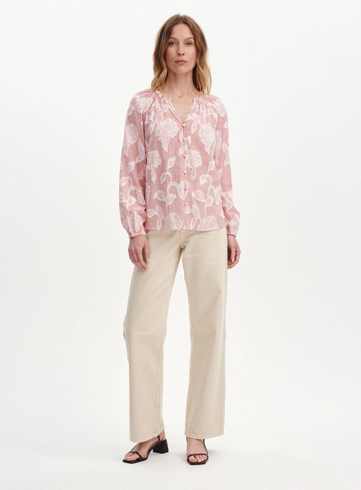 FINERY Ivie Floral Stripe Raglan Sleeve Blouse 14 - Image 5